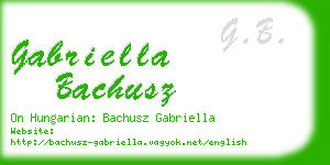 gabriella bachusz business card